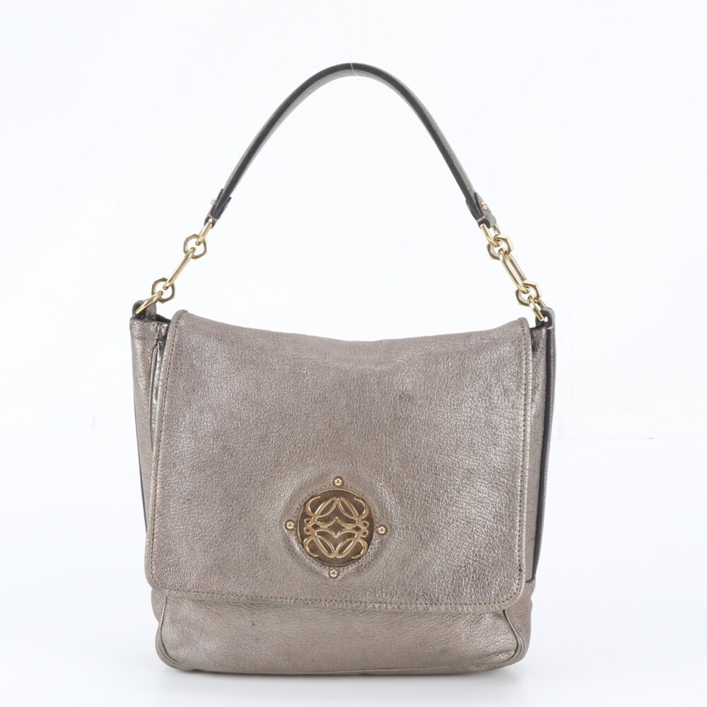 Loewe Anagram Leather Shoulder Bag, One-Shoulder Tote Handbag for Women